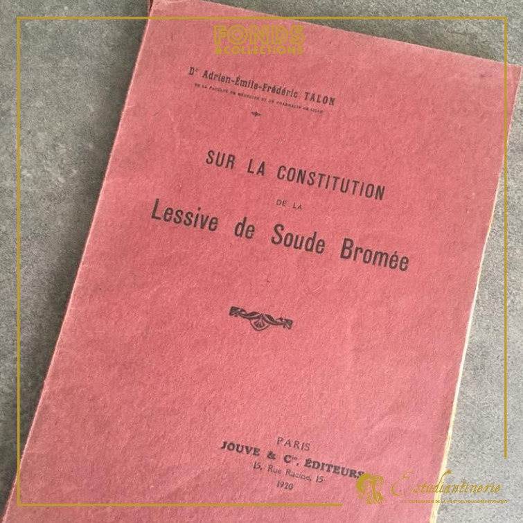 Thèse en Pharmacie soutenue par Adrien T. au début de l&#39;année 1920